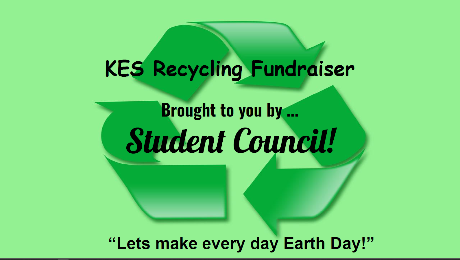 KES Recycling Fundraiser Video by Student Council 