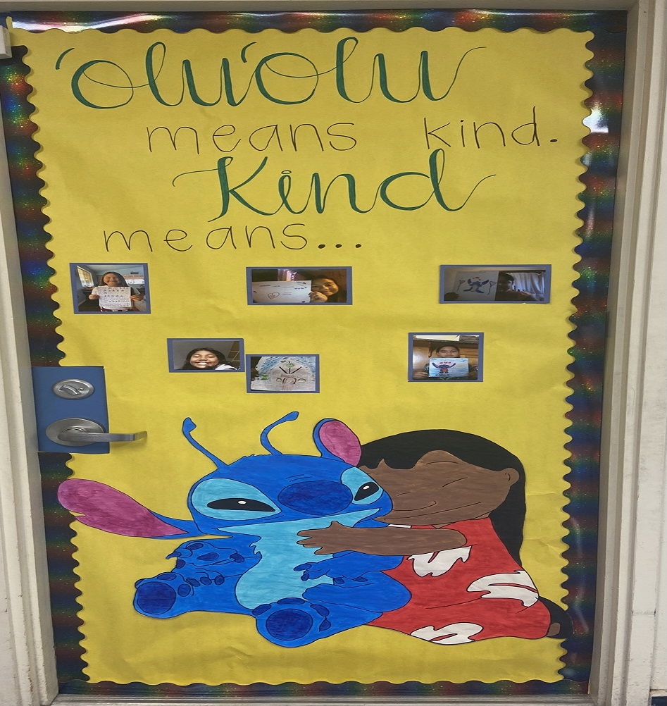 Ms Chamberlin's door national kindness week